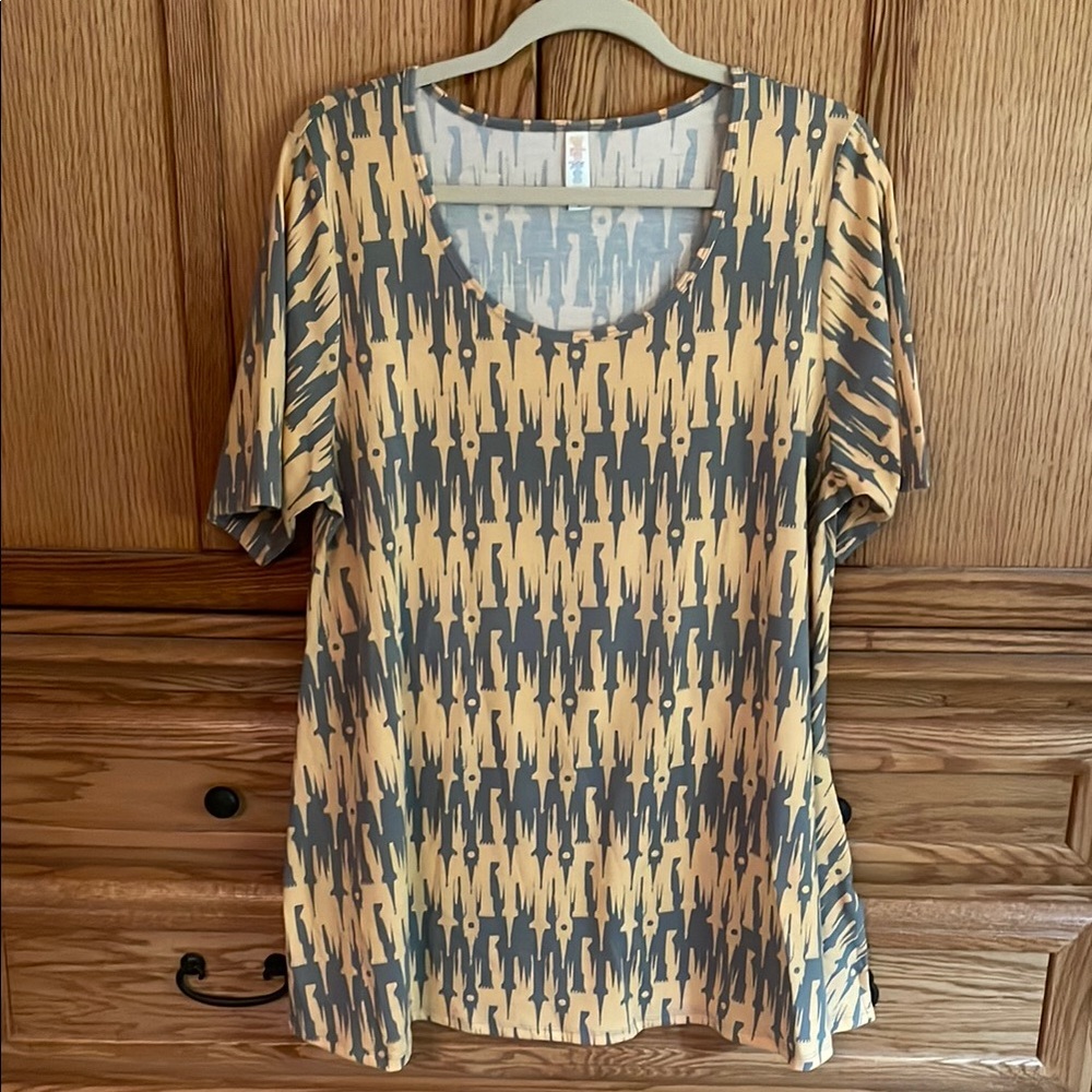 LuLaRoe Blue and Gray Disney Perfect Tee